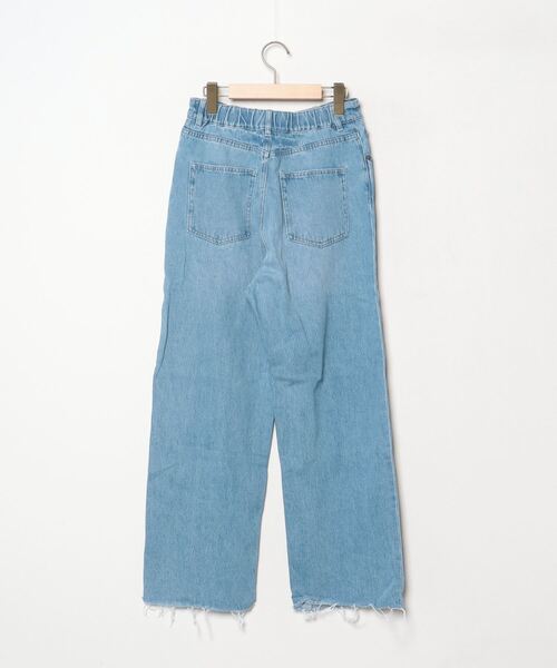 [LEPSIM] повреждение обработка Denim брюки M голубой женский 