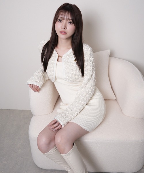 LIP SERVICE ワンピース クラシカルツイードアンサンブルワンピース