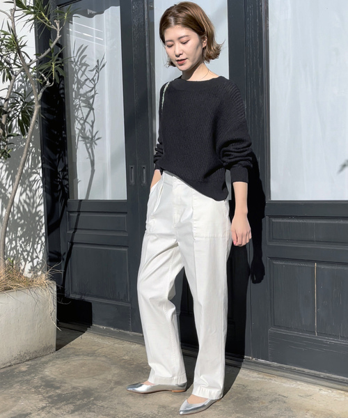 「Spick & Span」 チノパンツ 34 グリーン レディース
