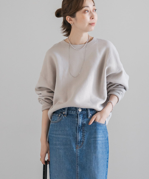 【新品・元値16500円】NOBLE ナッピングオーバーニュアンススウェット NOBLE（ノーブル） トレーナー スウェット ナッピングオーバー