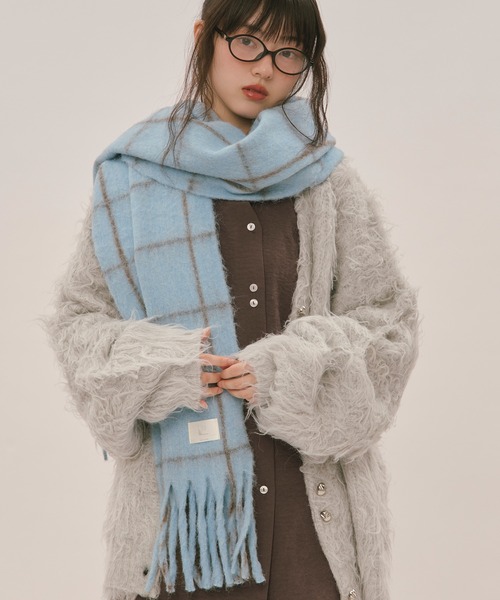 loin nuit マフラー ストール plaid pattern muffler / プラッド