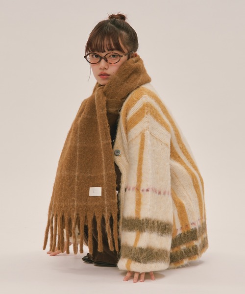 loin nuit マフラー ストール plaid pattern muffler / プラッド