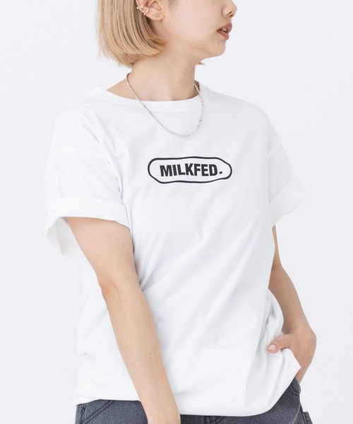 「MILKFED.」 半袖Tシャツ ONE SIZE ブルー レディース_画像4