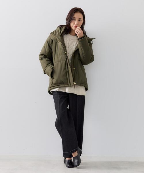 THE SHOP TK コート アウター 「すっきり見えシルエット」上品ふわもこ