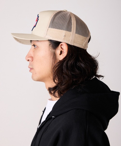 Bristol トラッカーキャップ ベージュ/ブラウン BRIXTON（ブリクストン） メッシュキャップ キャップ 帽子 GENUINE