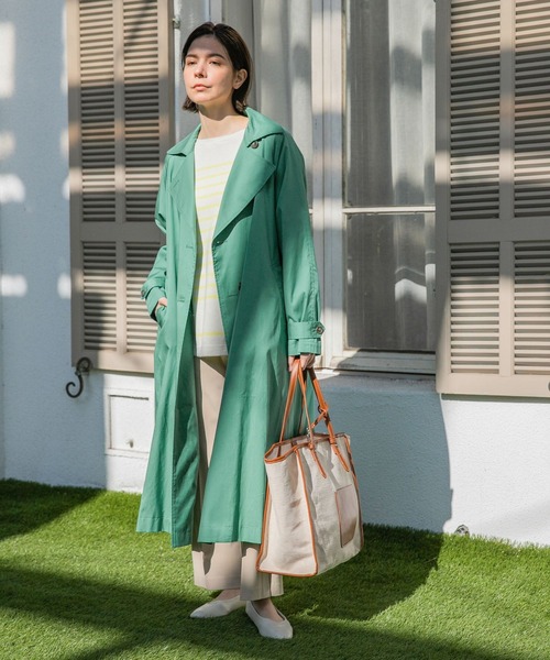 「niko and...」 トレンチコート LARGE ピンク レディース_画像8