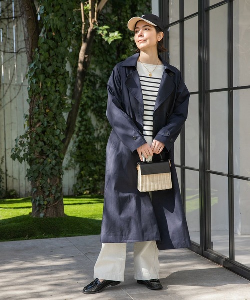 「niko and...」 トレンチコート LARGE ピンク レディース_画像9