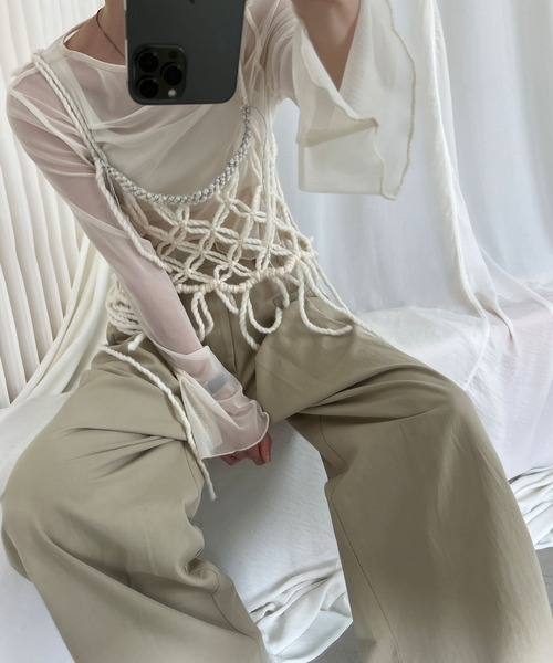 「chuclla」 パンツ M ベージュ レディース_画像7