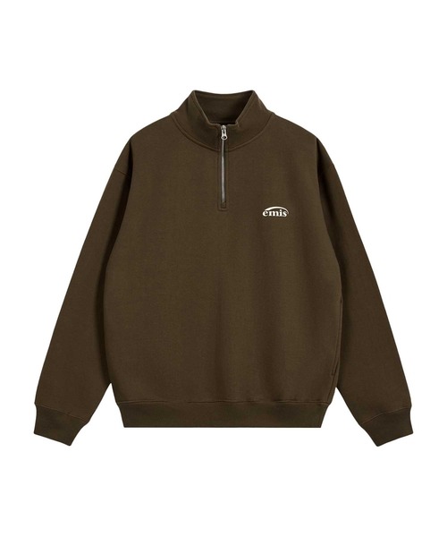 トレーナー スウェット HALF ZIP-UP LOGO SWEAT SHIRT レディース
