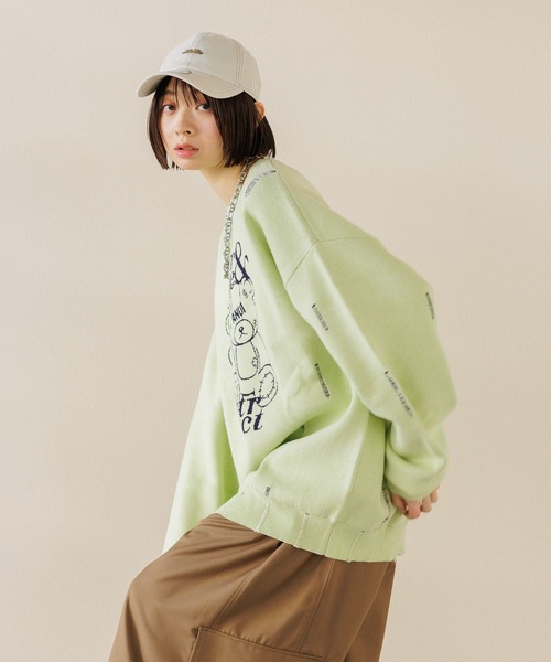 「Anui」 長袖ニット MEDIUM アイボリー レディース_画像4