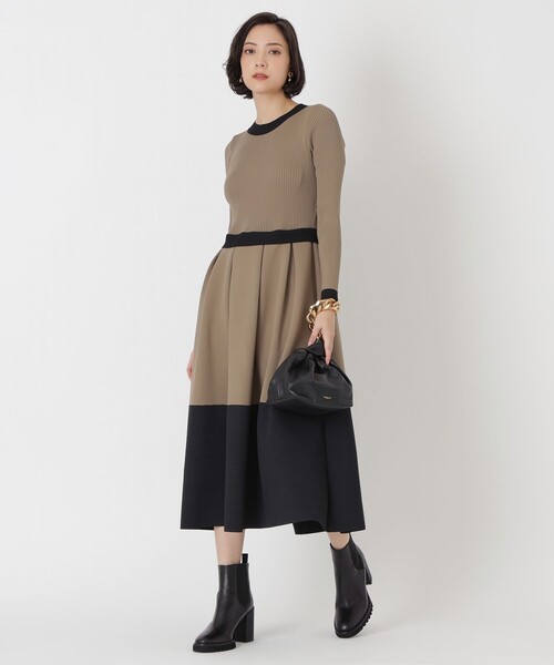 EPOCA（エポカ） 長袖ワンピース 38 ブラウン レディース : ZOZOTOWN