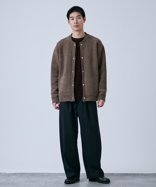 新品未使用　ベーセーストックCRAZY CARDIGAN カーディガン B.C STOCK（ベーセーストック） カーディガン 手洗い可 / 幾何柄ZIP