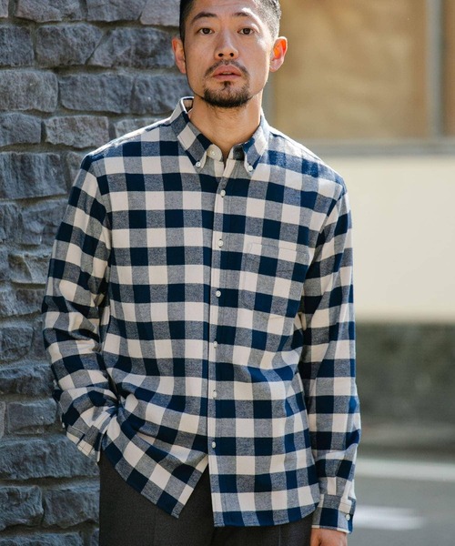 URBAN RESEARCH ROSSO MEN 「URBAN MEN」 長袖ネルシャツ MEDIUM