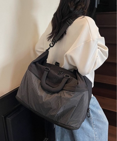 lit.Cy（リットシー） ボストンバッグ リップストップ 配色 2WAY