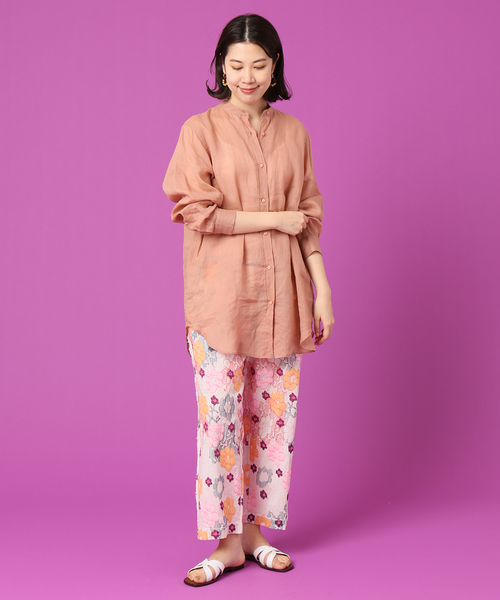 「IENA LA BOUCLE」 長袖ブラウス - オレンジ レディース_画像5