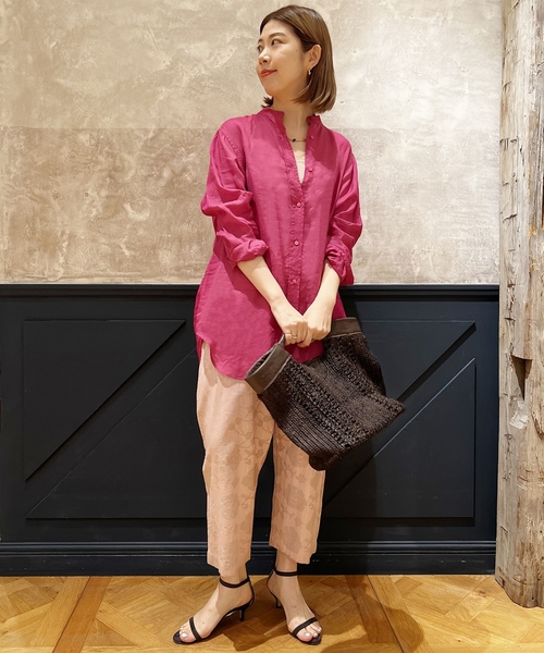 「IENA LA BOUCLE」 長袖ブラウス - オレンジ レディース_画像6