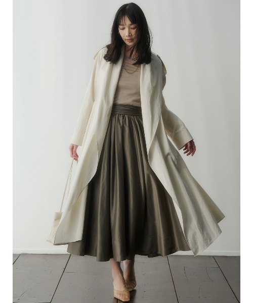 anuans（アニュアンス） スカート ギャザーベルトオーガンスカート