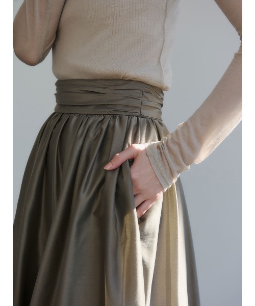 anuans（アニュアンス） スカート ギャザーベルトオーガンスカート