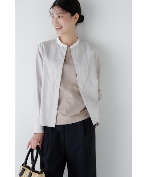 「human woman」 長袖ブラウス MEDIUM ベージュ系その他3 レディース_画像8