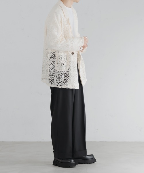 「epnok」 テーラードジャケット SMALL アイボリー メンズ_画像3