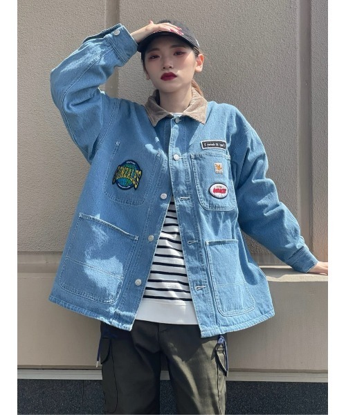 「（What it isNt）ART BY MARKGONZALES」 デニムジャケット M ライトインディゴブルー メンズ_画像4