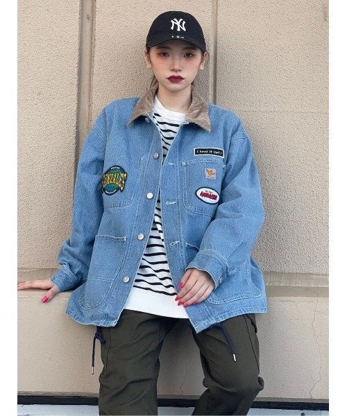 「（What it isNt）ART BY MARKGONZALES」 デニムジャケット M ライトインディゴブルー メンズ_画像5