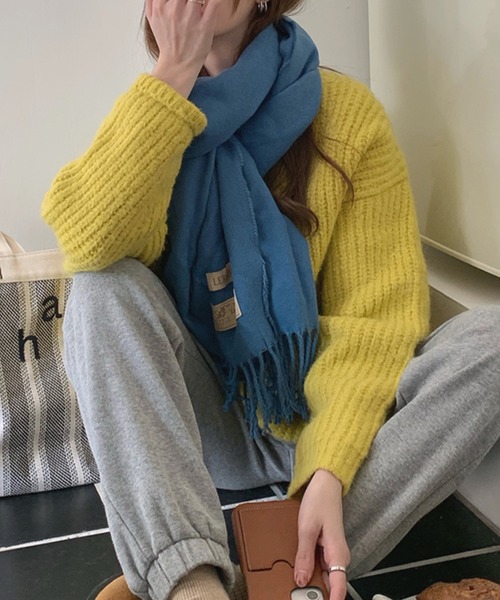 「VitaFelice」 「aroco」長袖ニット FREE ブルー レディース_画像2