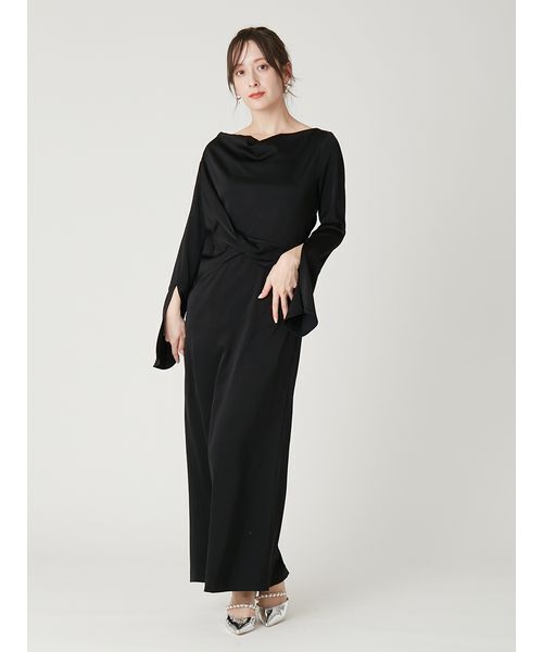 FRAY I.D（フレイ・アイディー） ドレス ドレープネックフロントノット