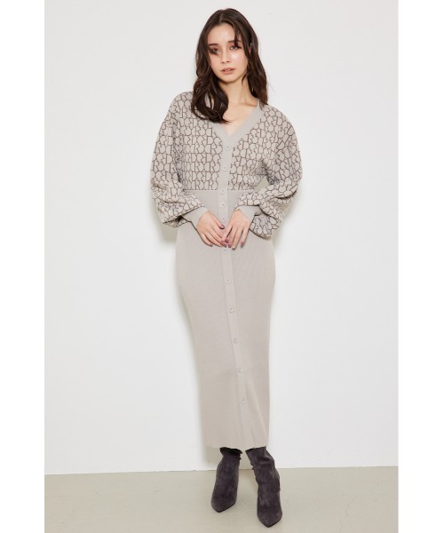 「rienda」 長袖ワンピース FREE ブラック レディース_画像5