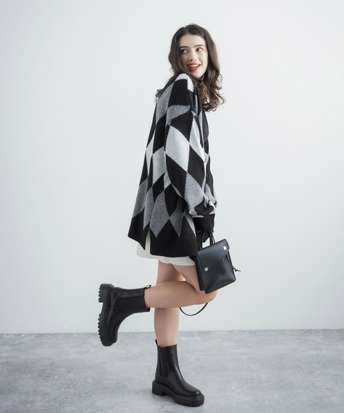 「Rocky Monroe」 「cathy’s closet」ニットカーディガン M ブラック メンズ_画像4