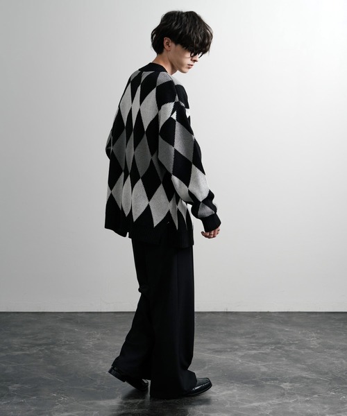 「Rocky Monroe」 「cathy’s closet」ニットカーディガン M ブラック メンズ_画像9