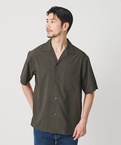 シャツ 「WEB限定 WARDROBE SMART」 Reflax オープンカラー シャツ メンズの画像