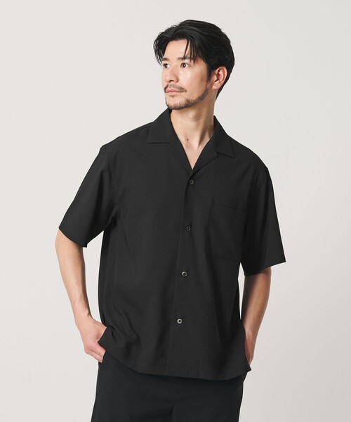 シャツ 「WEB限定 WARDROBE SMART」 Reflax オープンカラー シャツ メンズの画像
