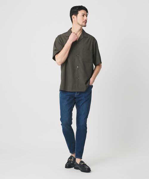 シャツ 「WEB限定 WARDROBE SMART」 Reflax オープンカラー シャツ メンズの画像