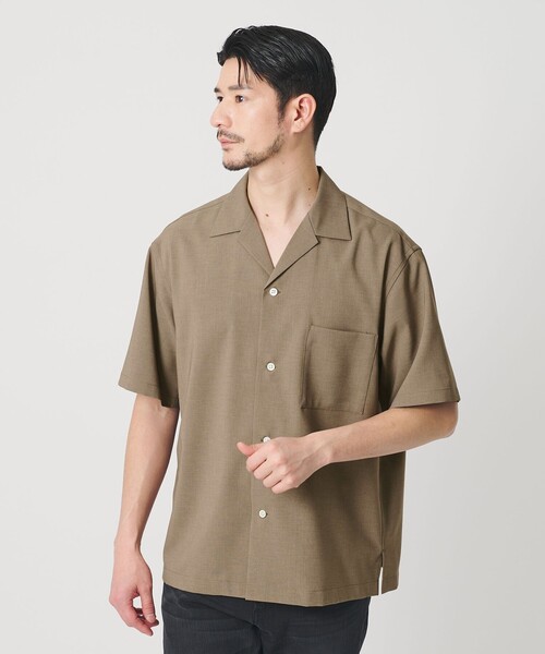 シャツ 「WEB限定 WARDROBE SMART」 Reflax オープンカラー シャツ メンズの画像