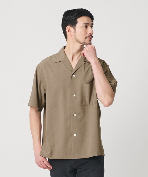 シャツ 「WEB限定 WARDROBE SMART」 Reflax オープンカラー シャツ メンズの画像