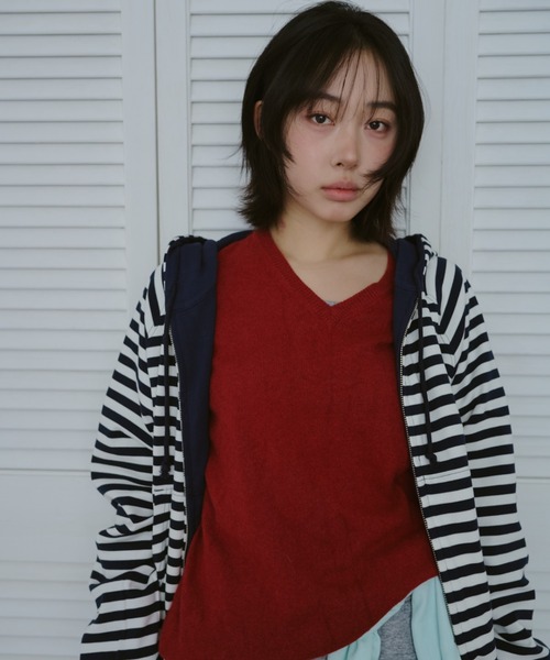 common gull products. パーカー 柄の目覚め、リバーシブルフーディー