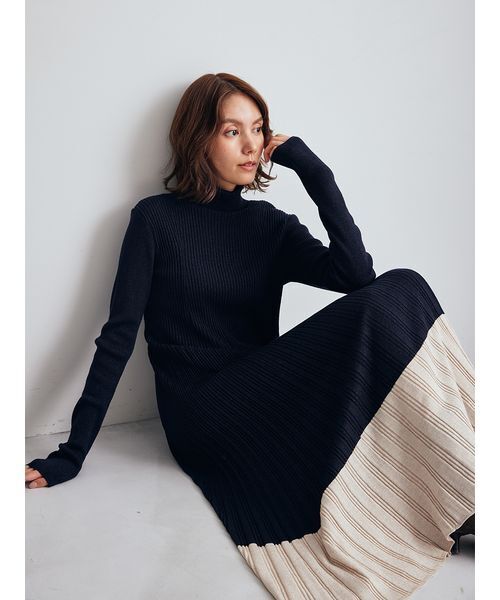 「Mila Owen」 ニットワンピース 1 アイボリー レディースの画像