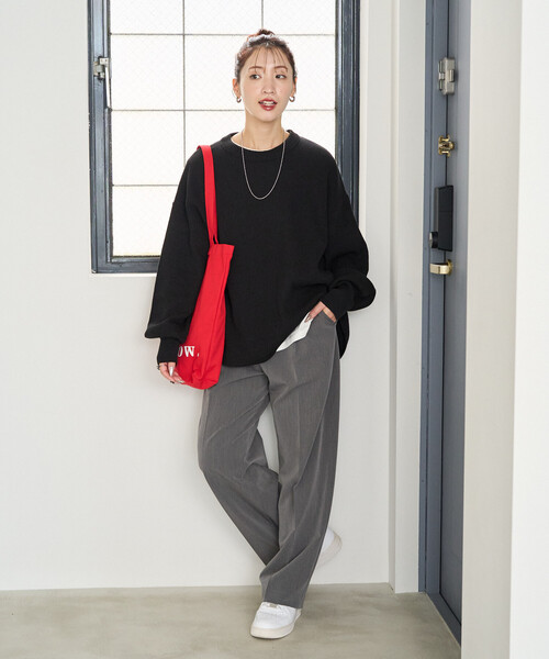 「FREAK'S STORE」 長袖ニット フリ- ピンク レディース_画像5