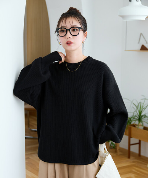「FREAK'S STORE」 長袖ニット フリ- ピンク レディース_画像6