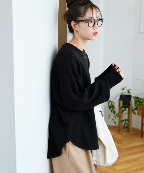 「FREAK'S STORE」 長袖ニット フリ- ピンク レディース_画像7