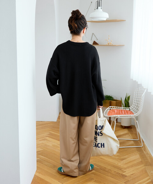 「FREAK'S STORE」 長袖ニット フリ- ピンク レディース_画像9