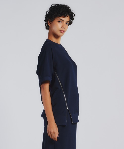 「ESSENTIAL」 半袖Tシャツ 38 ネイビー レディース_画像2