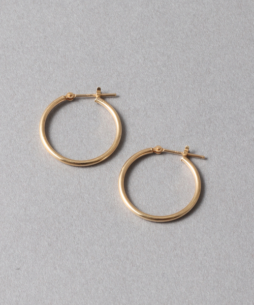 ピアス 1.5パイプ2cmルーフピアス K10（両耳） レディースの画像