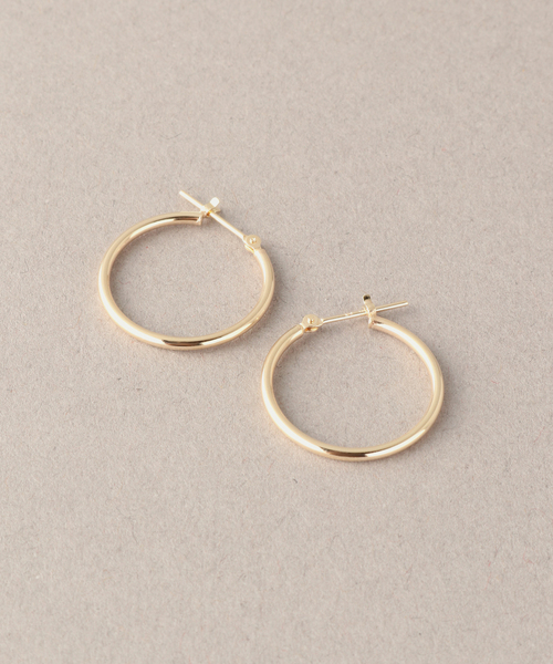 ピアス 1.5パイプ2cmルーフピアス K10（両耳） レディースの画像