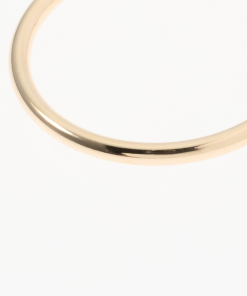 ピアス 1.5パイプ2cmルーフピアス K10（両耳） レディースの画像