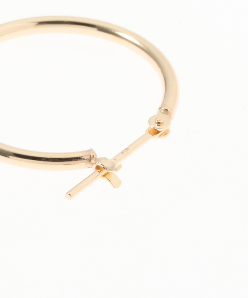 ピアス 1.5パイプ2cmルーフピアス K10（両耳） レディースの画像