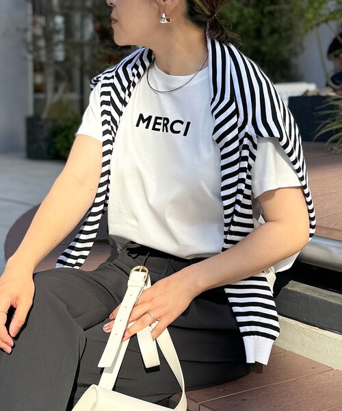 「NOLLEY'S Sophi」 半袖Tシャツ 38 チャコールグレー レディース_画像2