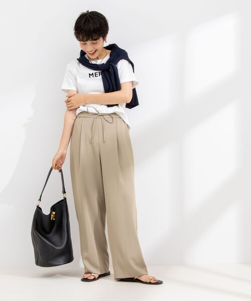 「NOLLEY'S Sophi」 半袖Tシャツ 38 チャコールグレー レディース_画像6