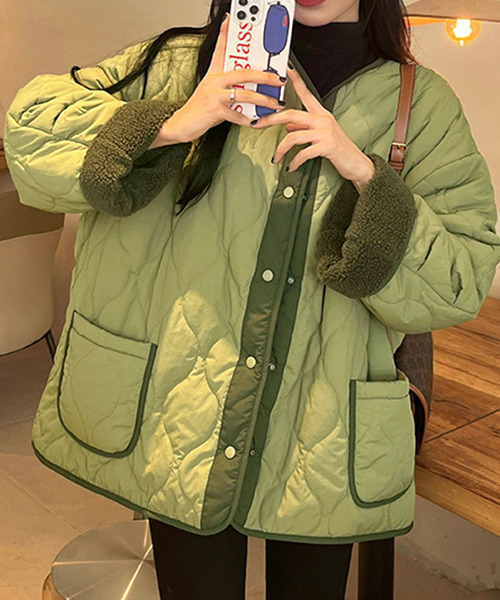 「c.u.l」 ジャケット L カーキ レディース_画像5